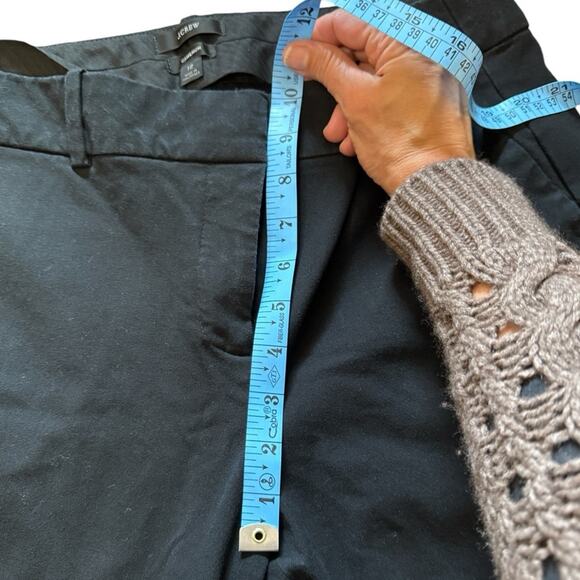 J. Crew Black Black Bi-Stretch Cameron Crop Pant - Size 12 - Picture 4 of 7